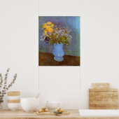 Vase met Lilacs en Daisies door Vincent van Gogh Poster (Keuken)