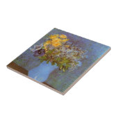 Vase met Lilacs en Daisies door Vincent van Gogh Tegeltje (Zijkant)