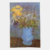 Vase met Lilacs en Daisies door Vincent van Gogh Theedoek (Verticaal)