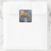 Vase met Lilacs en Daisies door Vincent van Gogh Vierkante Sticker (Tas)