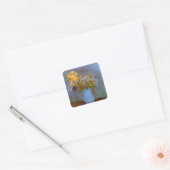 Vase met Lilacs en Daisies door Vincent van Gogh Vierkante Sticker (Envelop)
