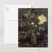 Vase met Myosotis en Peonies door Vincent van Gogh Briefkaart (Voorkant / Achterkant)