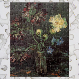 Vase met Myosotis en Peonies door Vincent van Gogh Legpuzzel