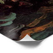 Vase met Myosotis en Peonies door Vincent van Gogh Poster (Hoek)