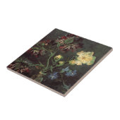 Vase met Myosotis en Peonies door Vincent van Gogh Tegeltje (Zijkant)