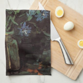 Vase met Myosotis en Peonies door Vincent van Gogh Theedoek (Quarter Fold)