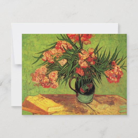 Vase met Oleanders en Boeken door Vincent van Gogh (Voorkant)