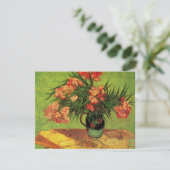 Vase met Oleanders en Boeken door Vincent van Gogh (Staand voorkant)