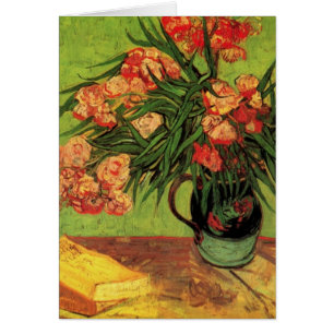 Vase met Oleanders en Boeken door Vincent van Gogh