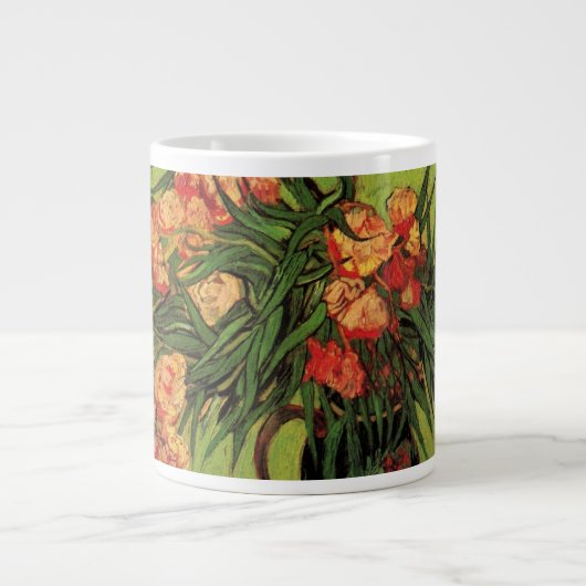 Vase met Oleanders en Boeken door Vincent van Gogh Grote Koffiekop (Voorkant)