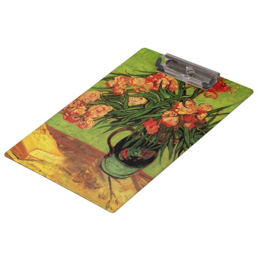 Vase met Oleanders en Boeken door Vincent van Gogh Klembord (Gekanteld)