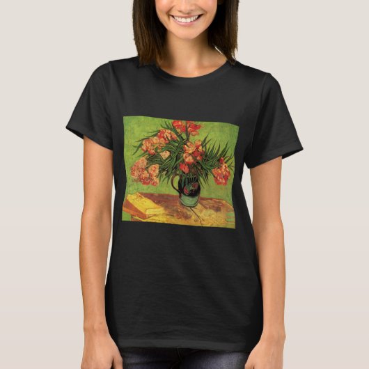 Vase met Oleanders en Boeken door Vincent van Gogh T-shirt (Voorkant)