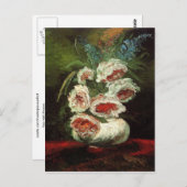 Vase met Peonies Van Gogh Fine Art Briefkaart (Voorkant / Achterkant)