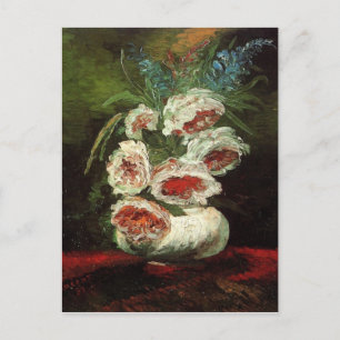 Vase met Peonies Van Gogh Fine Art Briefkaart