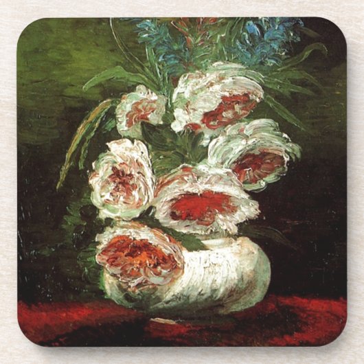  Vase met pony's, Vincent van Gogh. Bier Onderzetter (Voorkant)