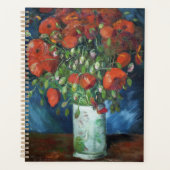 Vase met Poppies 1886 door Vincent van Gogh Planner (Voorkant)
