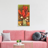Vase met Red Gladioli door Vincent van Gogh Canvas Afdruk (Insitu (Woonkamer))