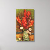 Vase met Red Gladioli door Vincent van Gogh Canvas Afdruk (Voorkant)