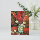 Vase met Red Gladioli, Van Gogh Fine Art Briefkaart (Staand voorkant)