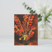 Vase met Red Gladioli Van Gogh FIne Art Briefkaart (Staand voorkant)