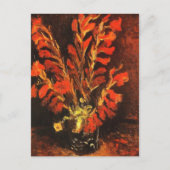 Vase met Red Gladioli Van Gogh FIne Art Briefkaart (Voorkant)