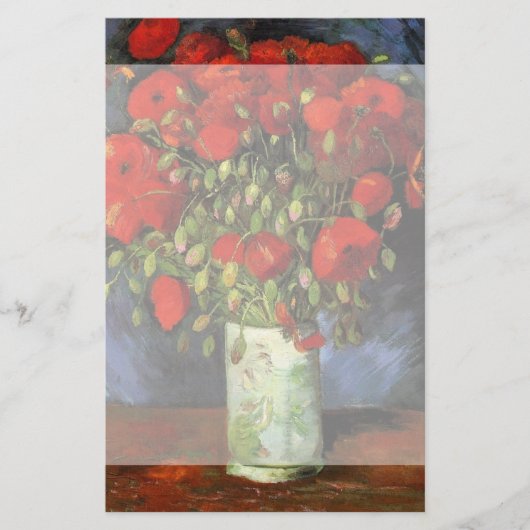 Vase met Red Poppies door Vincent van Gogh (Voorkant)