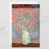 Vase met Red Poppies door Vincent van Gogh (Voorkant / Achterkant)