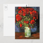 Vase met Red Poppies door Vincent van Gogh Briefkaart (Voorkant / Achterkant)