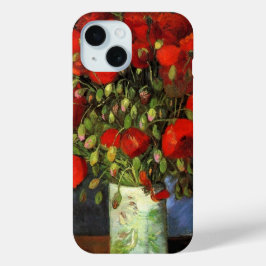 Vase met Red Poppies door Vincent van Gogh iPhone 15 Case