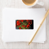 Vase met Red Poppies door Vincent van Gogh Etiket (Insitu)