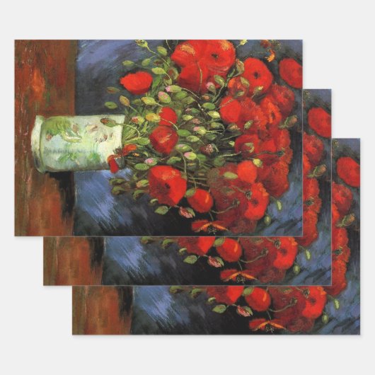Vase met Red Poppies door Vincent van Gogh Inpakpapier Vel (Set)