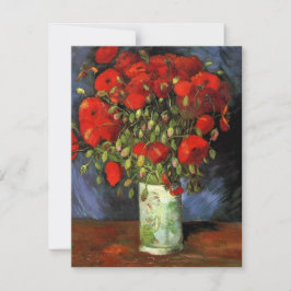 Vase met Red Poppies door Vincent van Gogh Invite