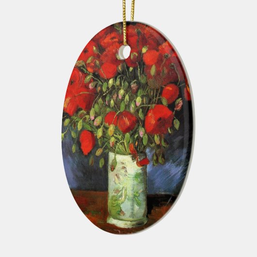 Vase met Red Poppies door Vincent van Gogh Keramisch Ornament (Links)