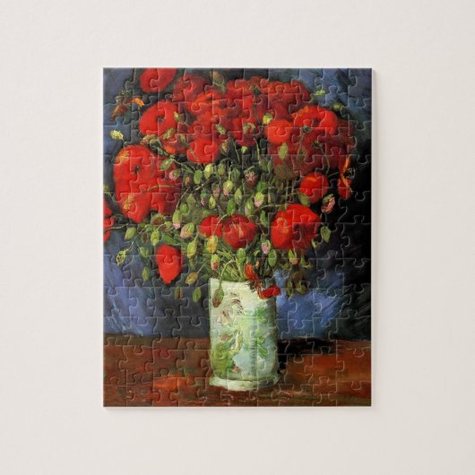 Vase met Red Poppies door Vincent van Gogh Legpuzzel (Verticaal)