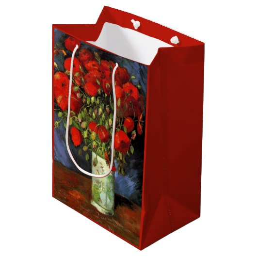 Vase met Red Poppies door Vincent van Gogh Medium Cadeauzakje (Voorkant Gekanteld)