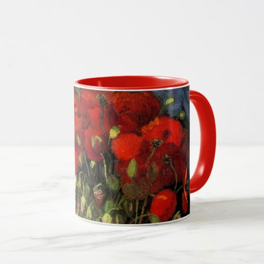 Vase met Red Poppies door Vincent van Gogh Mok (Voorkant rechts)