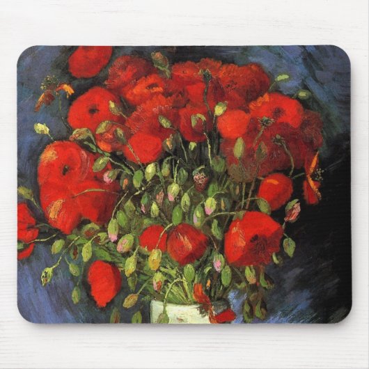 Vase met Red Poppies door Vincent van Gogh Muismat (Voorkant)