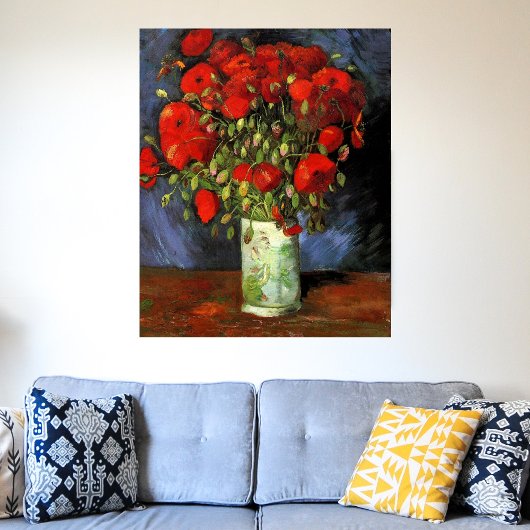 Vase met Red Poppies door Vincent van Gogh Poster