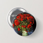 Vase met Red Poppies door Vincent van Gogh Ronde Button 5,7 Cm (Voorkant /achterkant)