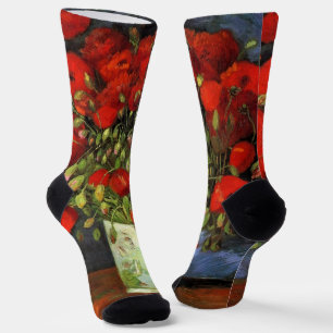 Vase met Red Poppies door Vincent van Gogh Sokken