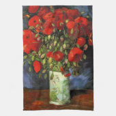 Vase met Red Poppies door Vincent van Gogh Theedoek (Verticaal)
