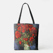 Vase met Red Poppies door Vincent van Gogh Tote Bag (Achterkant)
