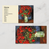 Vase met Red Poppies door Vincent van Gogh Visitekaartje (Voorkant / Achterkant)