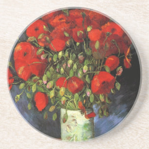 Vase met Red Poppies door Vincent van Gogh Zandsteen Onderzetter
