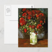 Vase met Red Poppies Van Gogh Fine Art Briefkaart (Voorkant / Achterkant)