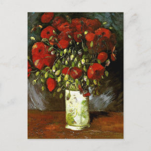 Vase met Red Poppies Van Gogh Fine Art Briefkaart