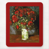 Vase met Red Poppies Van Gogh Fine Art Muismat (Voorkant)