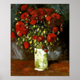 Vase met Red Poppies Van Gogh Fine Art Poster