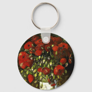Vase met Red Poppies Van Gogh Fine Art Sleutelhanger