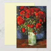 Vase met Red Poppies Vincent van Gogh. (Voorkant / Achterkant)